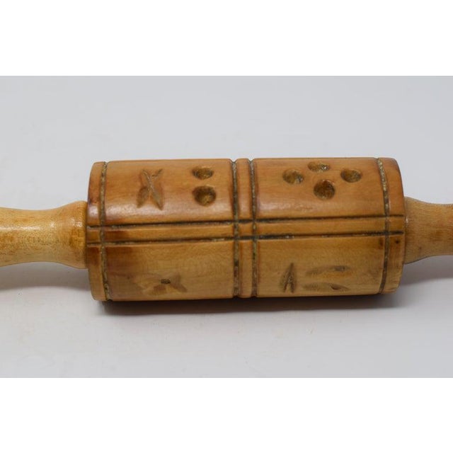 Vintage Folk Art Springerle Rolling Pin Chairish