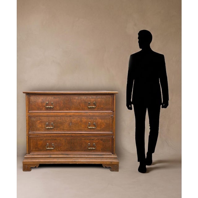 Wood Northern Italian Walnut Chest of Drawers, 1700s For Sale - Image 7 of 13