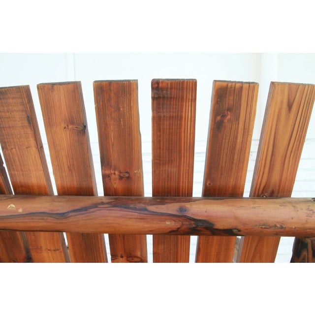 Pair of Wood Adirondack Style Garden Arm Chairs For Sale - Image 12 of 12