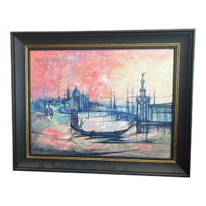 Bouvier De Cachard Framed Painting of Venice Circa 1965