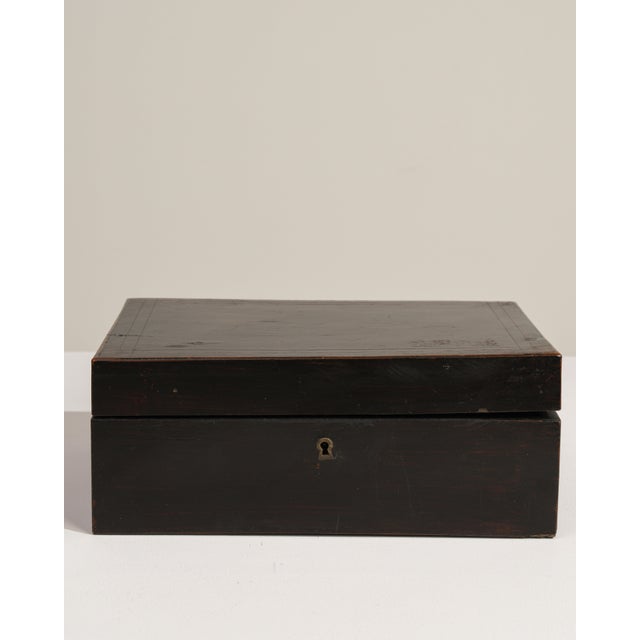 19th Century France Black Wood Box For Sale - Image 12 of 18