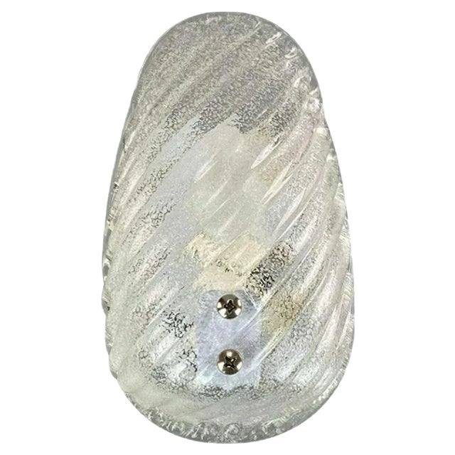 Ice Glass Wall Lamp, 1960s For Sale