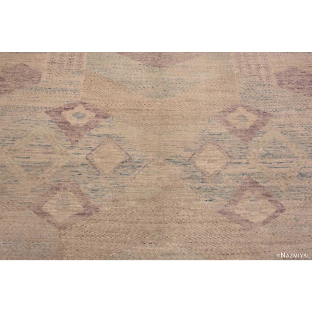 Soft Color Nomadic Design Modern Contemporary Wool Area Rug For Sale In New York - Image 6 of 6