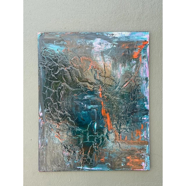 Vintage Abstract Expressionist Painting on Canvas For Sale In West Palm - Image 6 of 12