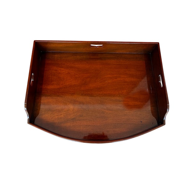 Kittinger 1970s Kittinger Williamsburg-Style Mahogany Tray-Top Table For Sale - Image 4 of 11