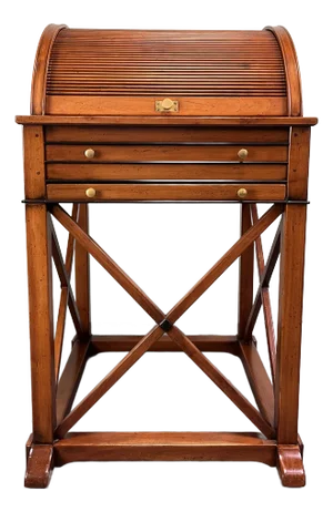 Vintage Tambour Roll Bar Liquor Cabinet