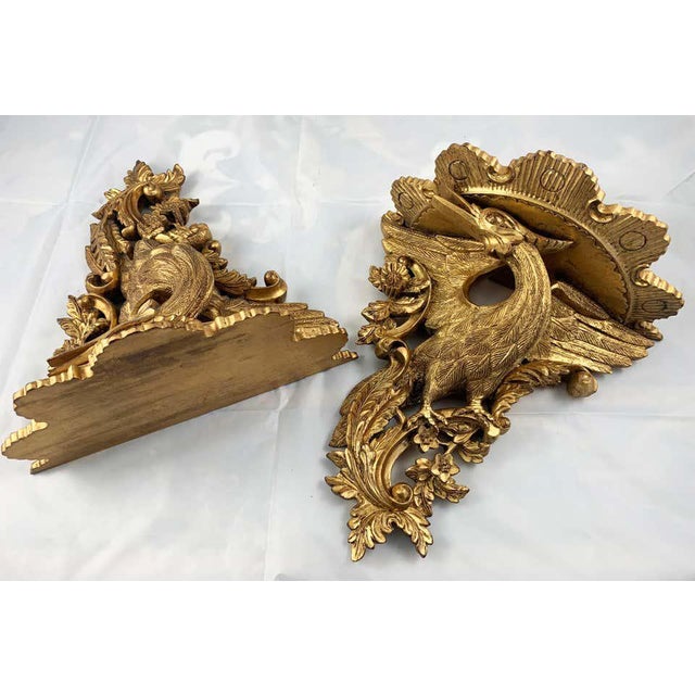 19th Century Carved Giltwood Wall Brackets, Set of 2 For Sale - Image 10 of 13
