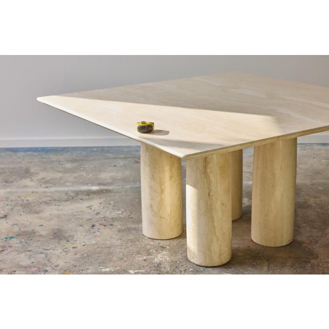 Cassina Il Colonnato Dining Table in Travertine by Mario Bellini for Cassina, 1977 For Sale - Image 4 of 10