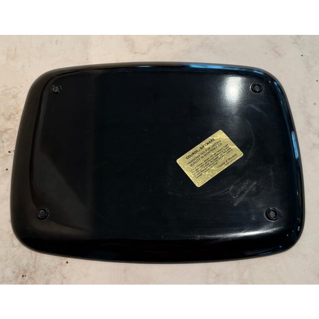 Rare custom-made mid-century Dartmouth College Couroc tray depicting the Dartmouth Lone Pine tree, and depicting the...