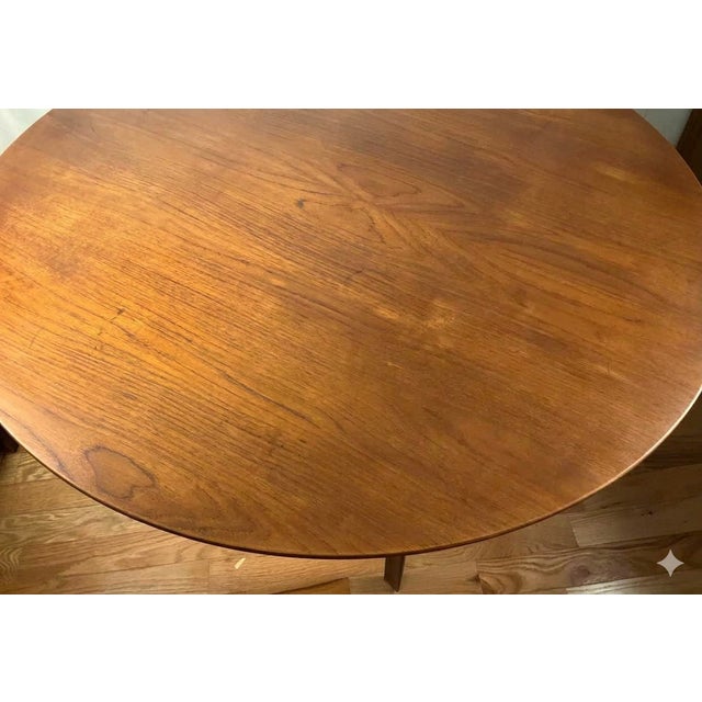 Very Rare Set: Arne Jacobsen Grand Prix Teak Dining Set by Fritz Hansen — 3 Chairs + Matching Solid Teak Table (1964-1965, All Fh Stamped) For Sale - Image 16 of 16