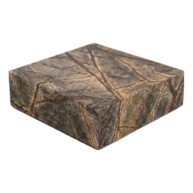 Marble Coffee Table in Marmo Forest Brown by Andrea Grasso For Sale