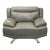 Mid 20th Century Sofia Vergara Modern Gray Leather Loveseat 45" For Sale