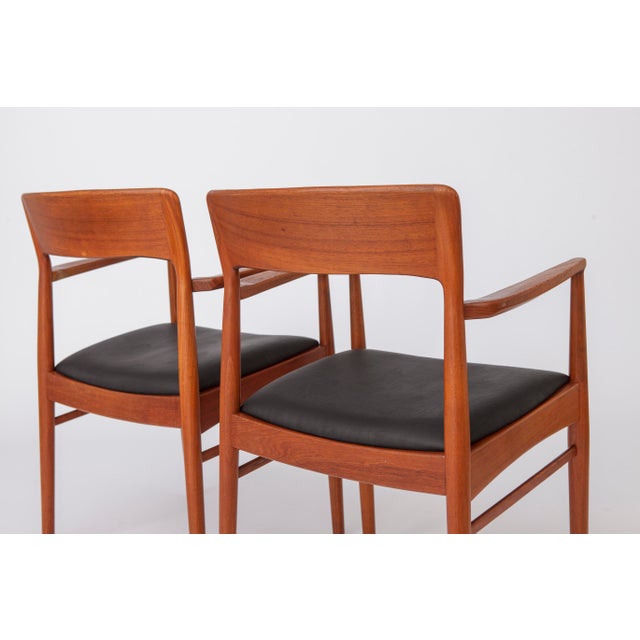 Wood Vintage Danish Teak Armchairs by Henning Kjærnulf for Korup Stolefabrik, 1960s, Set of 2 For Sale - Image 7 of 10