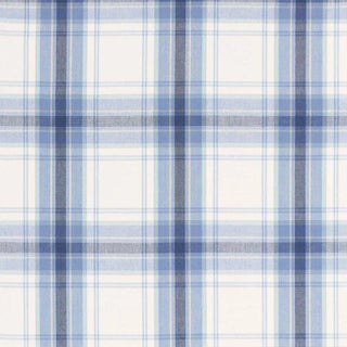 Schumacher St. Martin Plaid Fabric in Cornflower For Sale