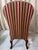 High Back Queen Anne/Chippendale Style with carved Cabriole legs, Ball and Claw feet. Beautiful paisley and stripes in...