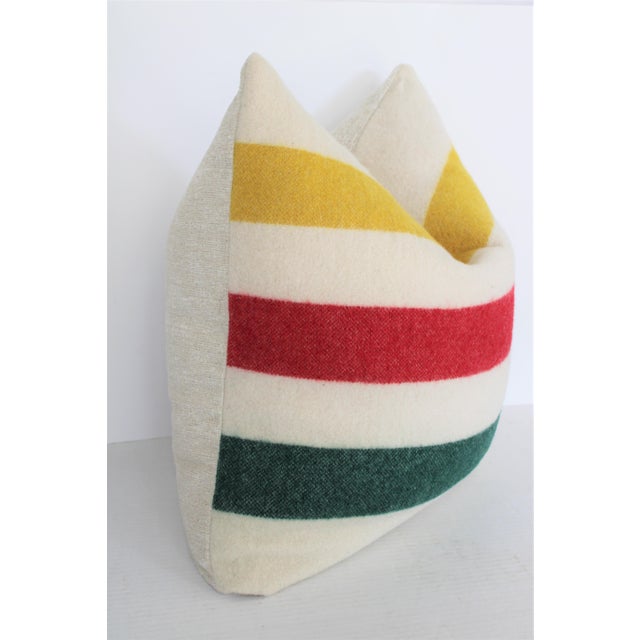 Hudson's Bay Wool Blanket Pillow, Square 24", Feather Down Insert