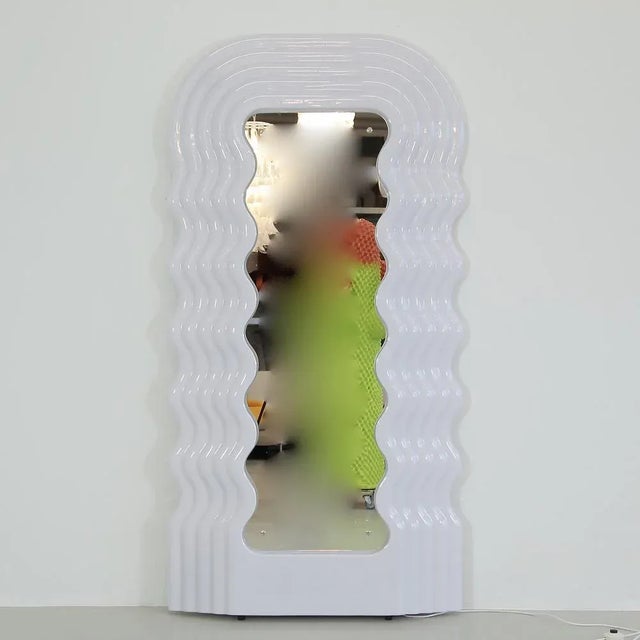 Green Large Illuminated Floor Mirror by Ettore Sottsass for Poltronova, 1970s For Sale - Image 8 of 8
