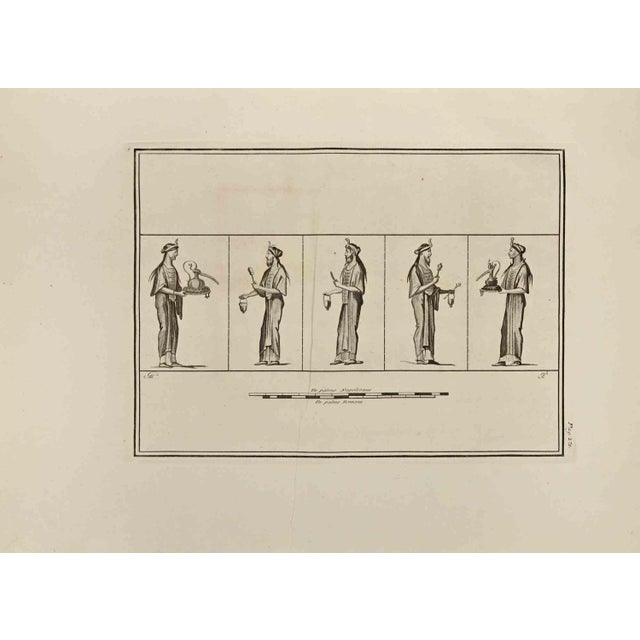 Offering In Roman Rite from "Antiquities of Herculaneum" is an etching on paper realized by Francesco Cepparuli in the...
