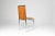 Tan Set of Four Italian Chrome, Burl Wood and Leather Dining Chairs, 1970s For Sale - Image 8 of 10