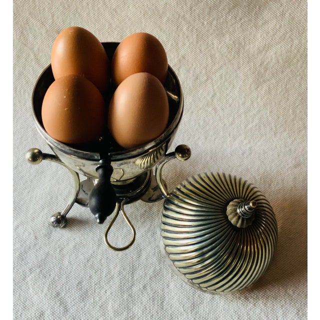 English Silver Plated Egg Coddler For Sale - Image 6 of 14