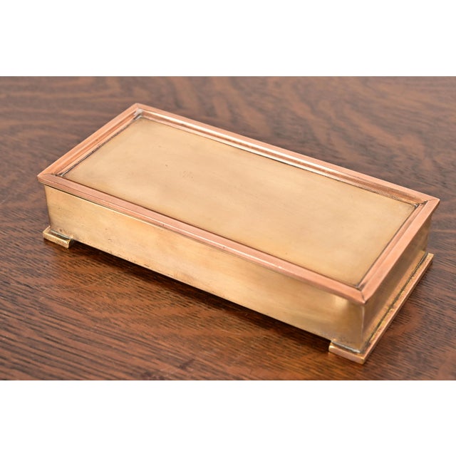 Tiffany & Co. Art Deco Period Bronze Cigar Box or Jewelry Box, Circa 1920s For Sale - Image 14 of 14