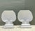 Light Gray Vintage Clam Shell Pedestals - Set of 2 For Sale - Image 8 of 18
