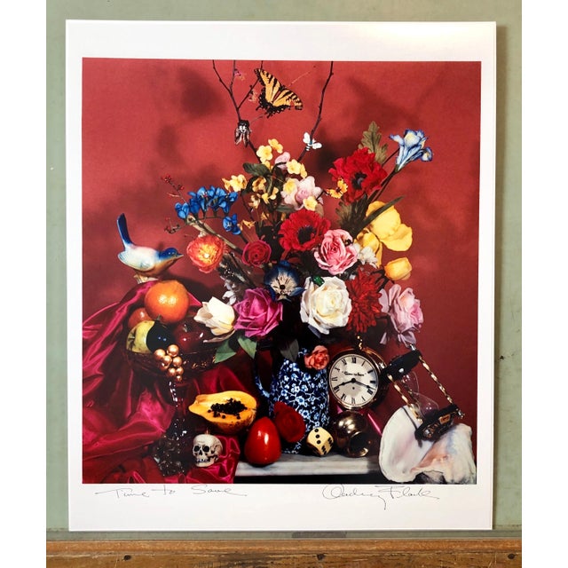 Red Audrey Flack, Pop Art Vintage Color Photograph Dye Transfer Print "Time to Save" Audrey Flack, 1984 For Sale - Image 8 of 10