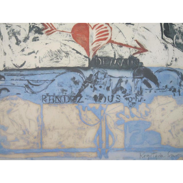 1969 Mid Century Signed Lithograph, Krystyna Smiechowska For Sale - Image 6 of 10