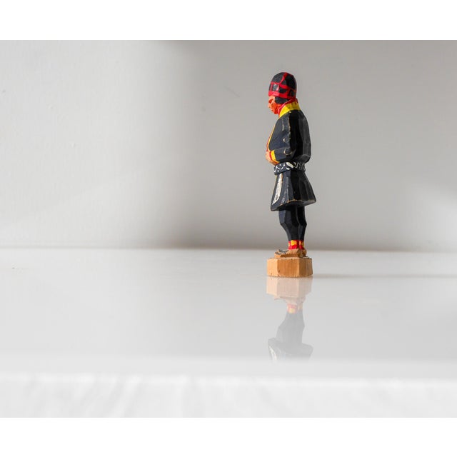 Mid-20th Century Scandinavian Traditional Hand-Carved Saami Figure from Georg Jonsson, 1950s For Sale - Image 15 of 18