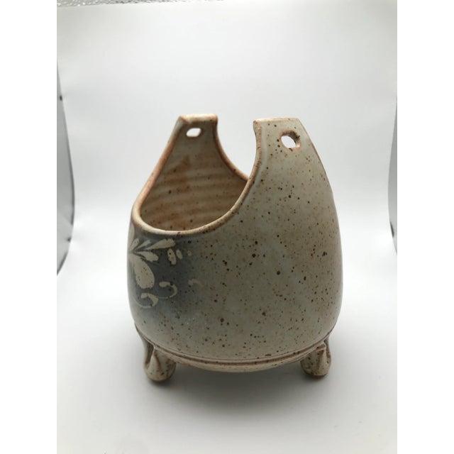 Late 20th Century Signed Studio Pottery Sculptural Cachepot For Sale - Image 5 of 12
