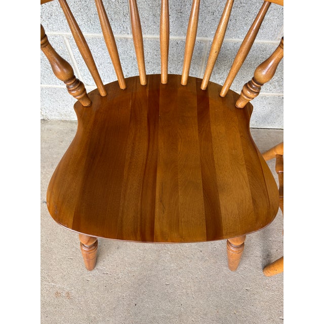 Bent Brothers Maple Comb Back Arm Chairs - Set of 4 For Sale - Image 4 of 15