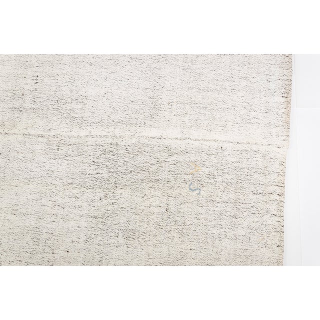 Off-white Vintage Black & White Kilim Rug For Sale - Image 8 of 10
