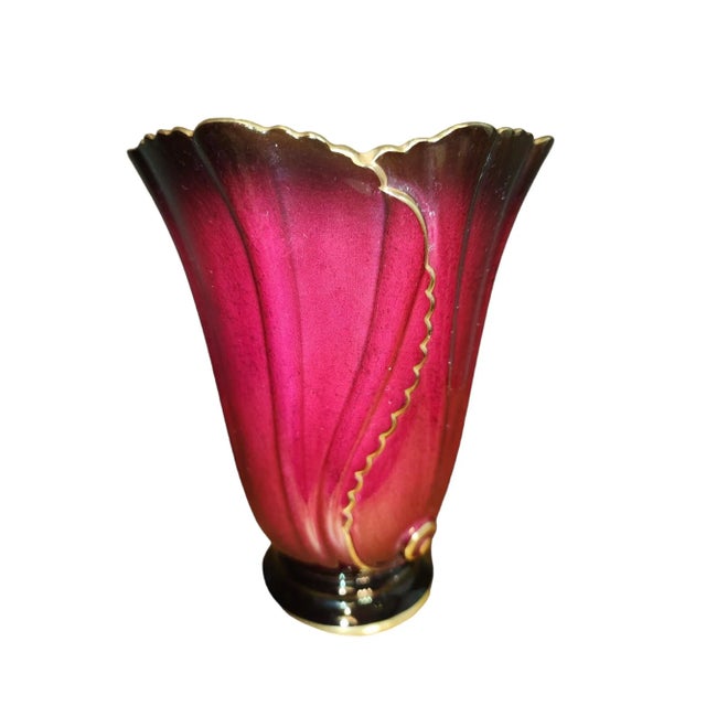 Carlton Ware 1940s Carlton Ware Rouge Royale Vase For Sale - Image 4 of 4