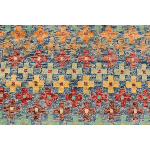 Late 20th Century Contemporary Balochi Kara Hand Knotted Wool Rug - 3'4'' X 5'1'' For Sale - Image 5 of 10