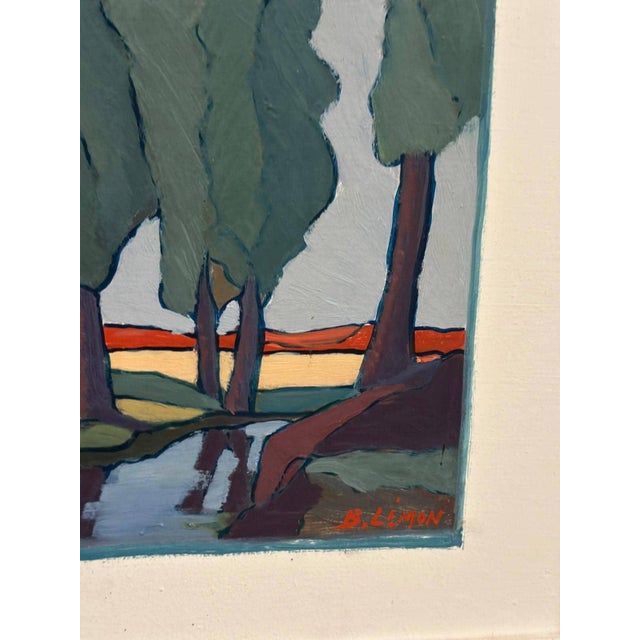 Josef Emil B Lemon, Landscape with Trees, 1960s, Oil on Panel, Framed For Sale - Image 11 of 18
