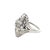 Mid 20th Century 14k White Gold Diamond Filigree Ring, Size 7.25 For Sale - Image 4 of 8