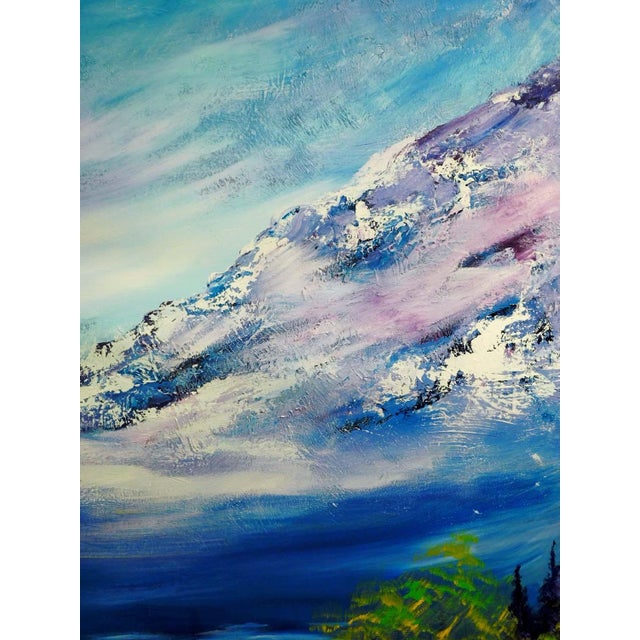 1990s William Craig Harris "Untitled" Original Oil Canvas Earl Biss Style Hand Signed For Sale - Image 5 of 11