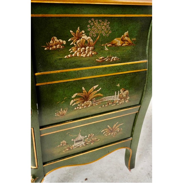 Wood Contemporary John Widdicomb Louis XV-Style Chinoiserie Commode For Sale - Image 7 of 11