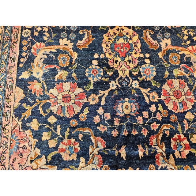 19th Century Oversized Persian Farahan Sarouk Rug With Floral Design For Sale - Image 13 of 16