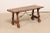 Early 20th Century Antique Spanish Wooden Coffee Table with Carved Lyre-Legs and Iron Stretchers For Sale - Image 5 of 13