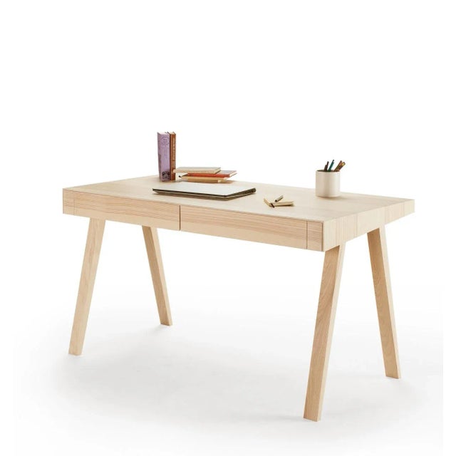 Large 4.9 Desk in Warm Lithuanian Ash by Marius Valaitis for Emko For Sale - Image 8 of 14