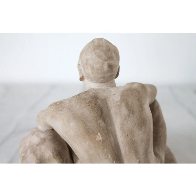Sculpture Materials 1950"s Seated Nude Figural Sculpture For Sale - Image 7 of 12