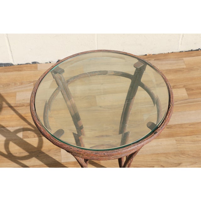 Early 21st Century Pair of Twig Wrought Iron Outdoor/Indoor Side Tables by Rose Tarlow Melrose House For Sale - Image 5 of 18