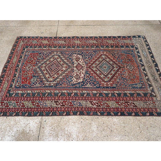 Galerie Shabab Collection Early 20th Century Caucasian Shirvan Rug For Sale In New York - Image 6 of 10