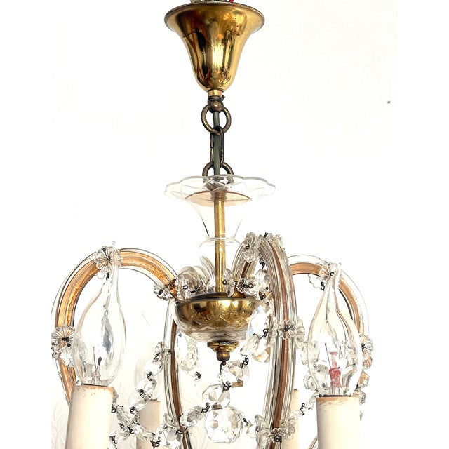 Vintage Italian Maria Theresa Chandelier, 1940s For Sale - Image 4 of 18
