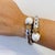 BOCHIC “Orient” Vintage Bangle Set 18K Gold & Silver, Pearls & Sapphires For Sale - Image 10 of 12
