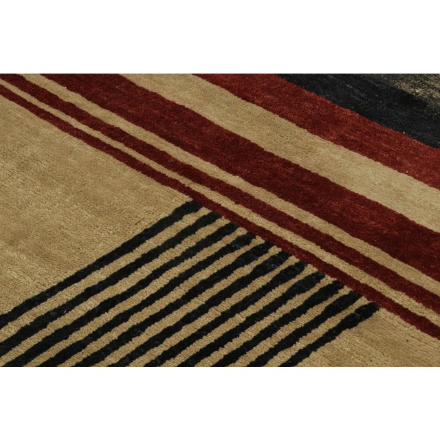 2010s Rug & Kilim’s Modern French Art Deco Style Rug With Rectilinear Geometric Pattern For Sale - Image 5 of 7