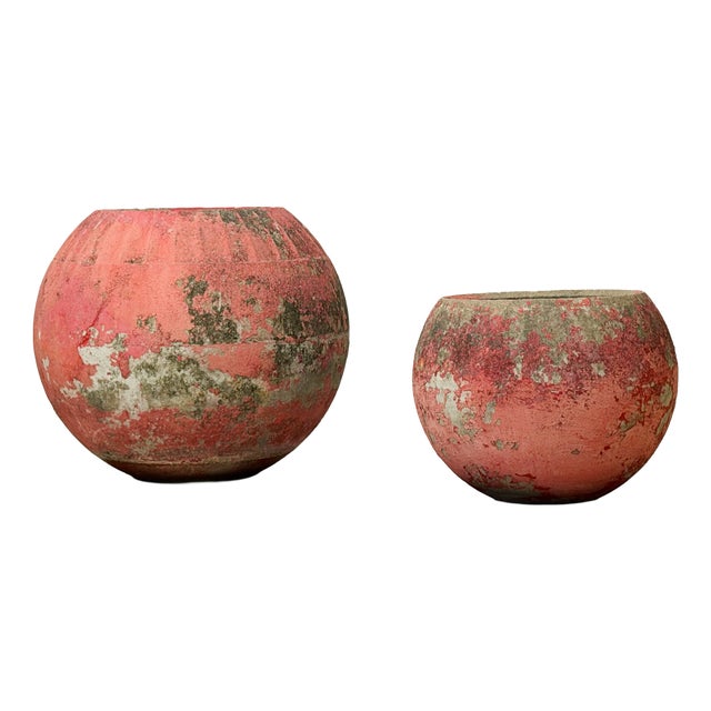 Concrete Planters, 1960s, Set of 2 For Sale