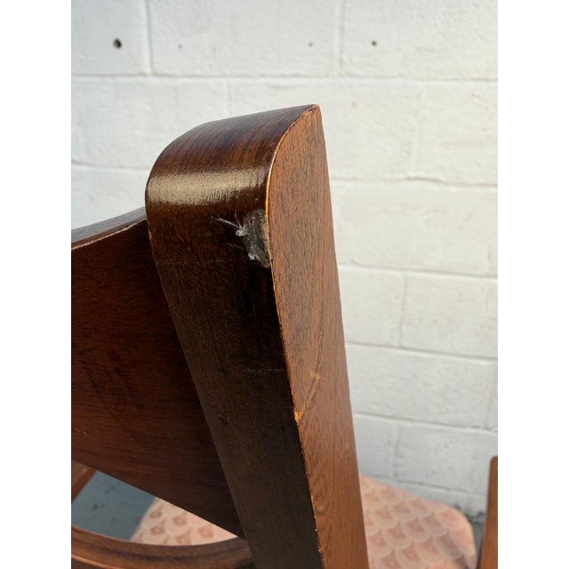 Set of Six Mid-Century Upholstered Walnut Dining Chairs by Thomasville For Sale - Image 16 of 17