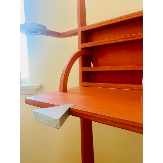 1980s Postmodern ''Robot'' Valet Stand - Sculptural Wood & Aluminum, Venice,c.1980-1990 For Sale - Image 5 of 8